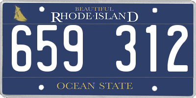 RI license plate 659312