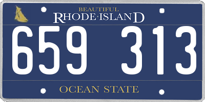 RI license plate 659313