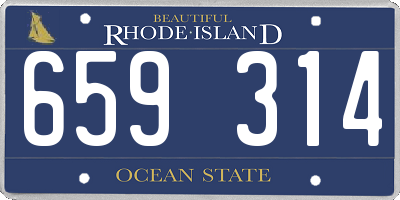 RI license plate 659314