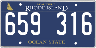 RI license plate 659316