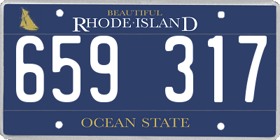 RI license plate 659317