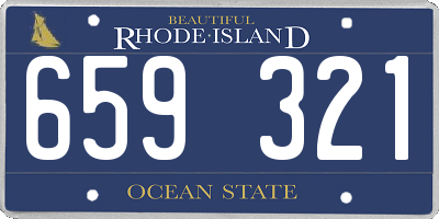 RI license plate 659321
