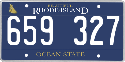 RI license plate 659327
