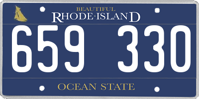 RI license plate 659330