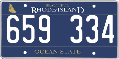 RI license plate 659334