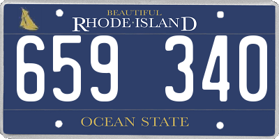 RI license plate 659340