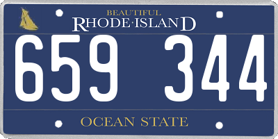 RI license plate 659344