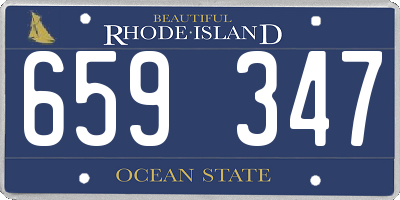RI license plate 659347
