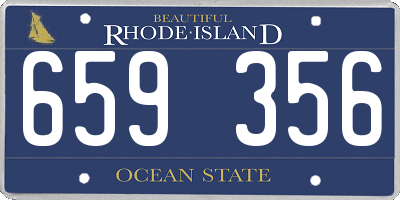 RI license plate 659356
