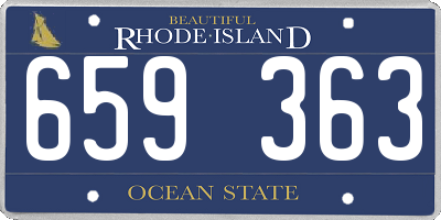 RI license plate 659363