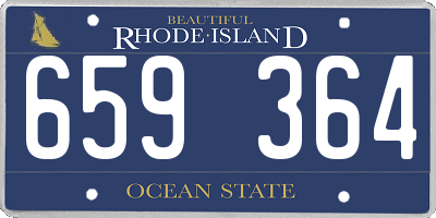 RI license plate 659364