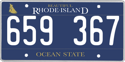 RI license plate 659367