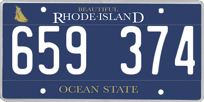 RI license plate 659374
