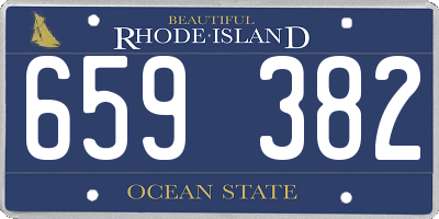 RI license plate 659382