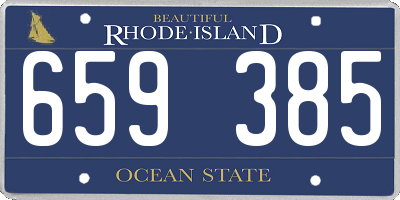 RI license plate 659385