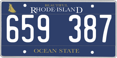 RI license plate 659387