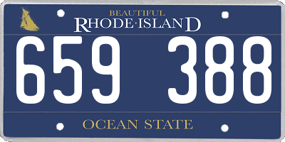 RI license plate 659388