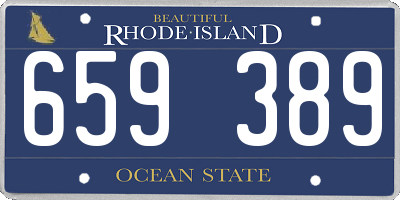 RI license plate 659389
