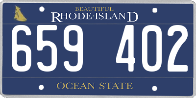 RI license plate 659402