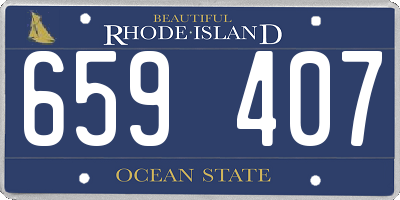 RI license plate 659407