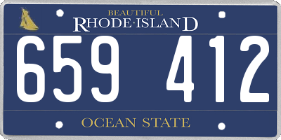 RI license plate 659412