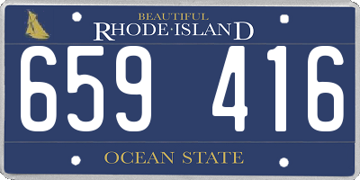 RI license plate 659416