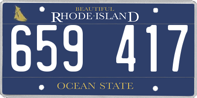 RI license plate 659417