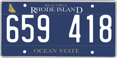 RI license plate 659418