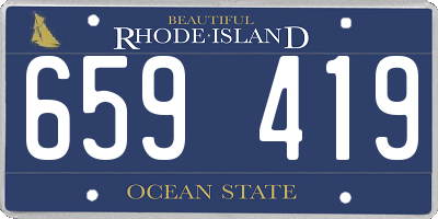 RI license plate 659419