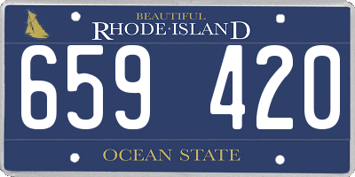 RI license plate 659420