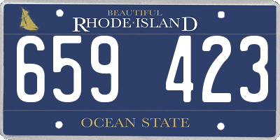 RI license plate 659423