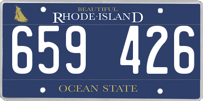 RI license plate 659426