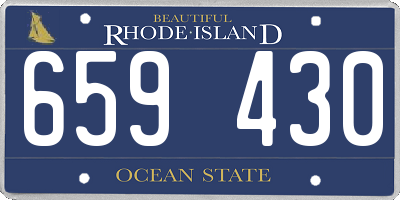 RI license plate 659430