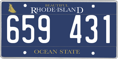 RI license plate 659431
