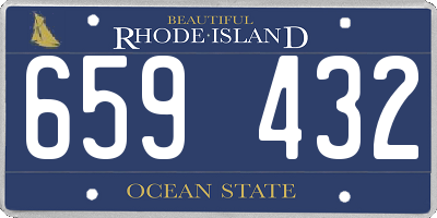 RI license plate 659432