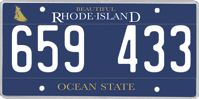 RI license plate 659433