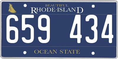 RI license plate 659434