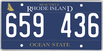 RI license plate 659436