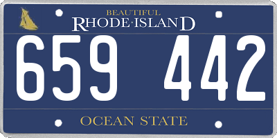 RI license plate 659442