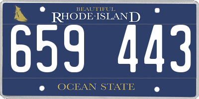 RI license plate 659443