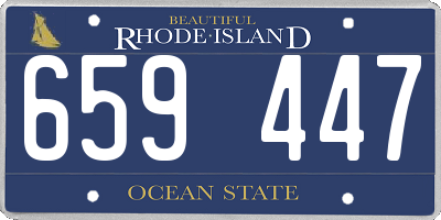 RI license plate 659447