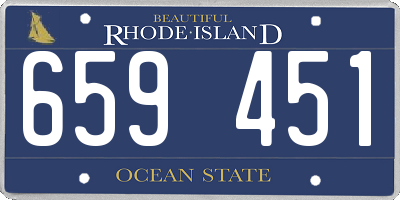 RI license plate 659451