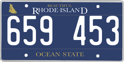 RI license plate 659453