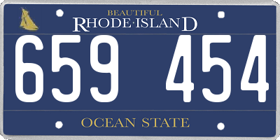 RI license plate 659454