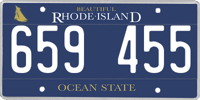 RI license plate 659455