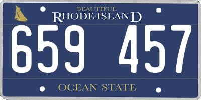 RI license plate 659457