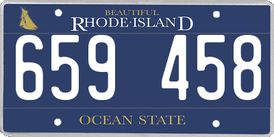 RI license plate 659458