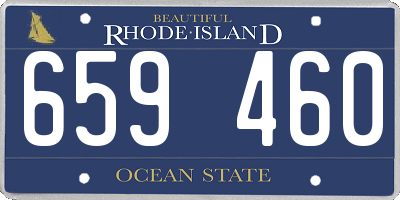 RI license plate 659460