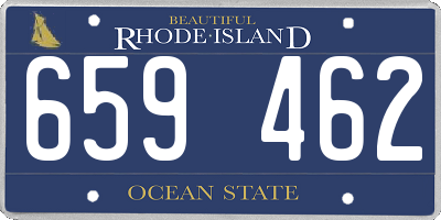 RI license plate 659462