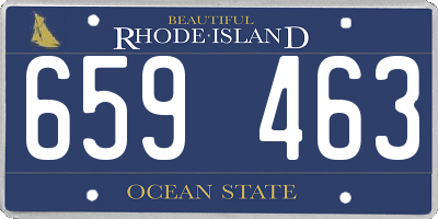 RI license plate 659463